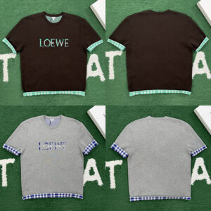 로에베 【잔디집】 울 코튼 반팔 티셔츠 (레어)