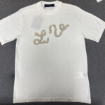 루이비통 【TJ공장】 LV 리본 자수 반소매 코튼 크루넥 (터보)