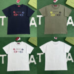 구찌 【잔디집】 프린팅 코튼 저지 티셔츠（레어）