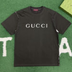 구찌 【잔디집】 로고 반팔 티셔츠 코튼 저지 (레어)