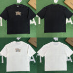 버버리 【잔디집】 EKD 체크 코튼 반팔 티셔츠（레어）