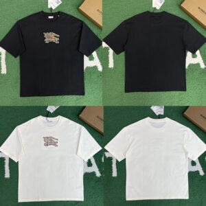 버버리 【잔디집】 EKD 체크 코튼 반팔 티셔츠（레어）