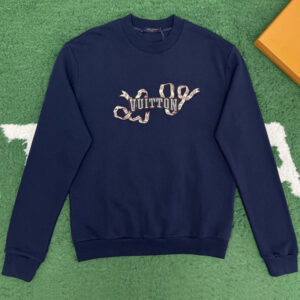 루이비통 【잔디집】 LV 리본 모티프 로고 코튼 크루넥 스웨트셔츠 맨투맨（레어）