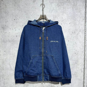 디올 【사슬공장】 Tag 데님 후드 집업 자켓 코튼