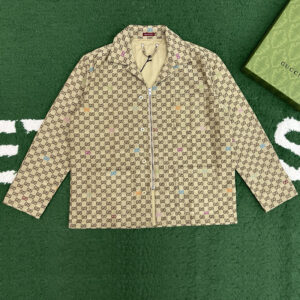 구찌 【잔디집】 GG 올오버 필 쿠페 캔버스 재킷（레어）