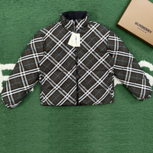 버버리 【잔디집】 스노든 퍼퍼 자켓 리버시블 체크 (레어)