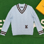 루이비통 [잔디집] v넥 풀오버 니트 케이블 니트 울 앤드 모헤어