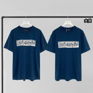 루이비통 【YD공장】 로고 크루넥 숏 슬리브드 코튼 티셔츠