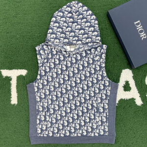 디올 [잔디집] 오블리크 스웨트셔츠 후드 민소매