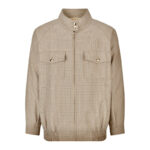 미우미우 【잔디집2】 로고 체크 블루종 자켓（세븐）