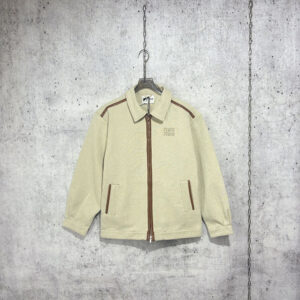 미우미우 [사슬집] 자카드 블루종 캔버스 재킷