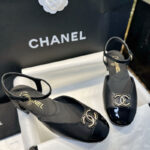 샤넬 【Happy】 25P CC로고 슬링백 메리제인 플랫 샌들 （터보）