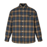 프라다 【잔디집2】 체크 울 트윌 럼버잭 자켓（세븐）