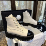 샤넬 [TJ공장] 23b 레이스업 투톤 부츠