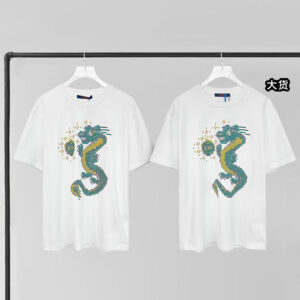 루이비통 【YD공장】 1AFJG1 드래곤 숏 슬리브드 코튼 티셔츠