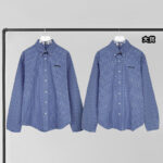 미우미우 [YD공장] 24ss 셔츠 로고 자수 체크