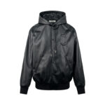 셀린느 【잔디집2】 가죽 엠보 로고 후드 자켓（세븐）