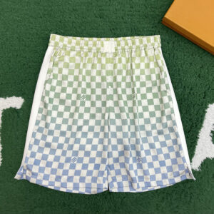 루이비통 【잔디집】 다미에 그라데이션 실크 프린트 숏 팬츠（레어）