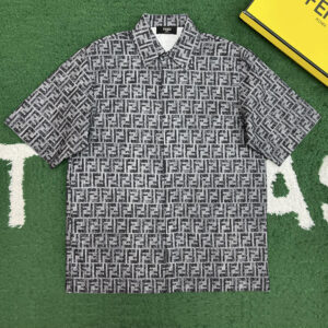 펜디 【잔디집】 FF 자카드 데님 숏 셔츠（레어）