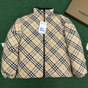 버버리 【잔디집】 리버서블 체크 다운 패딩 자켓 (레어)