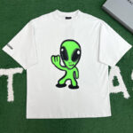 발렌시아가 【잔디집】 하이 데어 + 드리플리 슬리브리스 티셔츠 (레어)