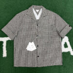 보테가베네타 【잔디집】 노티드 셔츠 비스코스 체크 (레어)