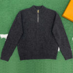 루이비통 【잔디집】 x 박서보 모노그램 자카드 울 하프집업 풀오버 니트（레어）