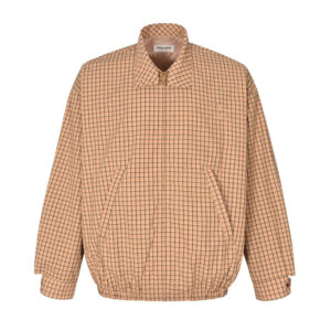 미우미우 [잔디집2] 체크 블루종 자켓 캔버스