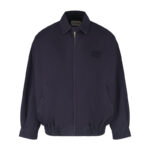 미우미우 【잔디집2】 개버딘 블루종 자켓（세븐）