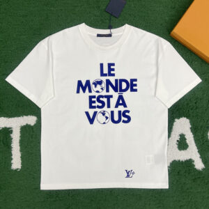 루이비통 【잔디집】 Le Monde Est À Vous 그래픽 반팔 티셔츠（레어）