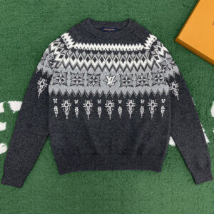 루이비통 【잔디집】 엠벨리시드 울 캐시미어 블렌드 풀오버 니트 (레어)