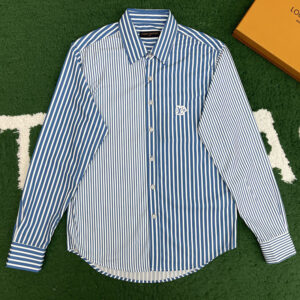 루이비통 【잔디집】 모노그램 패치워크 스트라이프 셔츠（레어）