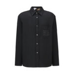 로에베 【잔디집2】 아나그램 포켓 셔츠 남방（세븐）