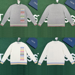 디올 【잔디집】 멀티 로고 인타르시아 울 캐시미어 스웨터 니트 (레어)