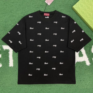구찌 [잔디집] 하우스 코드 자수 코튼 저지 티셔츠
