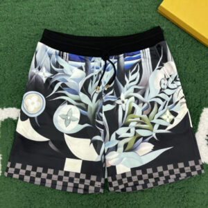 루이비통 [잔디집] 다미에 프린트 나일론 스윔 숏 팬츠 퍼시픽