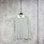 미우미우 [사슬공장] 폴로 티 로고 스트라이프