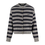 미우미우 【잔디집2】 셰틀랜드 니트 가디건 （세븐）