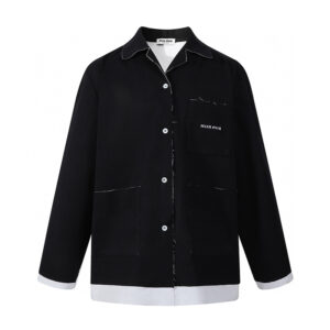 미우미우 【잔디집2】 니트 앤 포플린 셔츠（세븐）