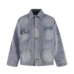 프라다 【잔디집2】 디스트레스드 이펙트 데님 자켓（세븐）