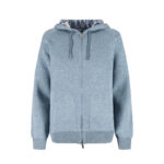 디올 【잔디집2】 오블리크 캐시미어 니트 후드 집업（세븐）