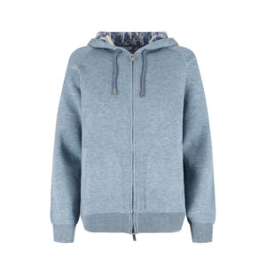 디올 【잔디집2】 오블리크 캐시미어 니트 후드 집업（세븐）