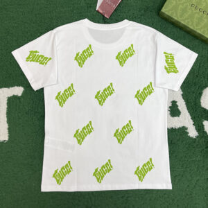 구찌 【잔디집】 커리뉴 올오버 자수 반팔 티셔츠 (레어)