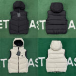 몽클레어 【잔디집】 Guersac 게르삭 퀼팅 후드 다운 패딩 베스트 조끼（레어）