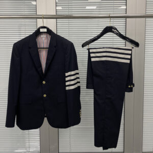 톰브라운 【TJ공장】 4-Bar 사선완장 플레인 우븐 클래식 블레이저 / 팬츠 세트（터보）