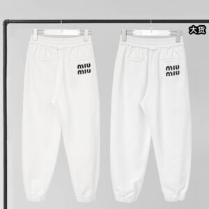 미우미우 [YD공장] 엠브로이더드 코튼 조거팬츠