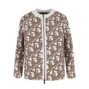 디올 【잔디집2】 25fw 오블리크 니트 집업 가디건（세븐）