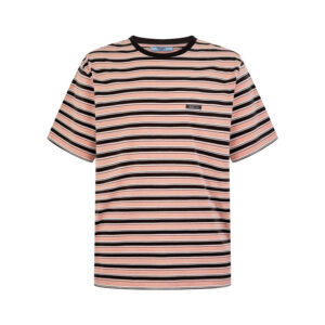 프라다 【잔디집2】 스트라이프 코튼 저지 티셔츠 (세븐)