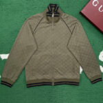 구찌 【잔디집】 GG 자카드 저지 집업 자켓（레어）