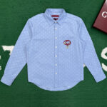 구찌 【잔디집】 GG 인터로킹 G 옥스포드 코튼 셔츠（레어）